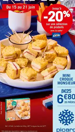 Picard Mini croque monsieur offre