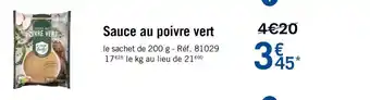 Sauce au poivre vert
