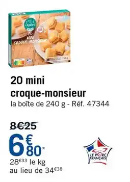 Picard 20 mini croque-monsieur offre