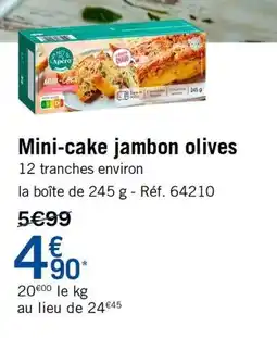 Picard Mini-cake jambon olives offre