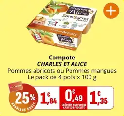 Coccimarket Compote charles et alice offre