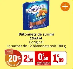 Coccimarket Bâtonnets de surimi coraya offre