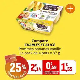 Coccimarket Compote charles et alice offre