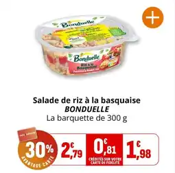 Coccimarket Salade de riz à la basquaise bonduelle offre