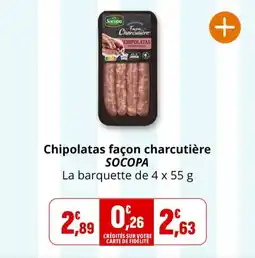 Coccimarket Chipolatas façon charcutière socopa offre