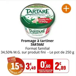 Coccimarket Fromage à tartiner tartare offre