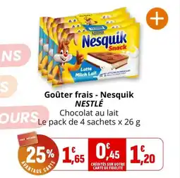 Coccimarket Goûter frais nesquik nestlé offre