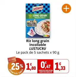 Coccimarket Riz long grain incollable lustucru offre
