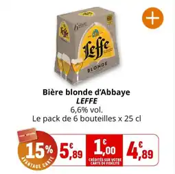 Coccimarket Bière blonde d'abbaye leffe offre