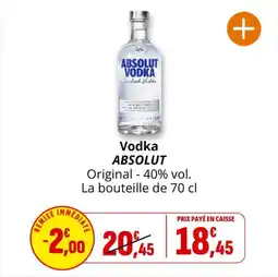 Coccimarket Vodka absolut offre