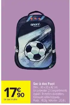Carrefour Dim - sac à dos foot offre
