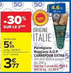 Carrefour Carrefour - parmigiano reggiano a.o.p offre
