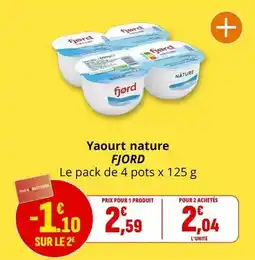 Coccimarket Fjord - yaourt nature offre