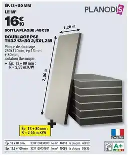 Brico Dépôt Planodis - doublage psp th32 13+80,2,5x1.2m offre