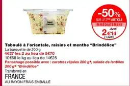 Monoprix BRINDÉLICE Taboulé à l'orientale, raisins et menthe offre