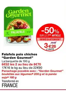 Monoprix GARDEN GOURMET Falafels pois chiches offre