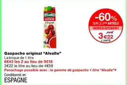 Monoprix ALVALLE Gazpacho original offre