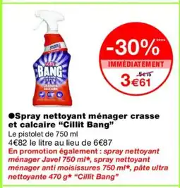 Monoprix CILLIT BANG Spray nettoyant ménager crasse et calcaire offre