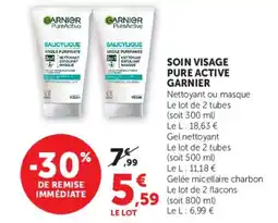 Hyper U SOIN VISAGE PURE ACTIVE GARNIER offre