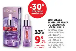Hyper U SOIN VISAGE REVITALIFT FILLER OU VITAMINE C L'OREAL PARIS offre