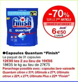 Monoprix FINISH Capsules Quantum offre