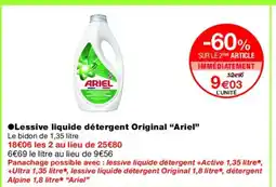 Monoprix ARIEL Lessive liquide détergent Original offre