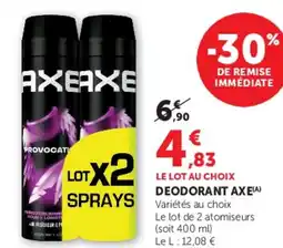 Hyper U DEODORANT AXE offre