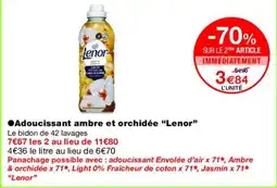 Monoprix LENOR Adoucissant ambre et orchidée offre