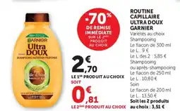 Hyper U ROUTINE CAPILLAIRE ULTRA DOUX GARNIER offre