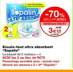 Monoprix SOPALIN Essuie-tout ultra absorbant offre