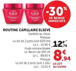 Hyper U ROUTINE CAPILLAIRE ELSEVE offre