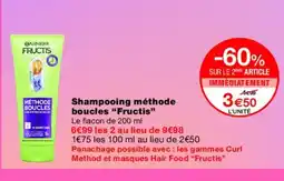 Monoprix FRUCTIS Shampooing méthode boucles offre