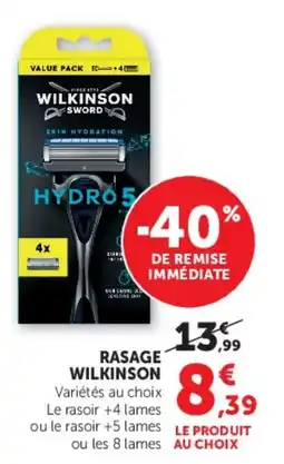 Hyper U RASAGE WILKINSON offre