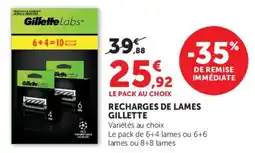 Hyper U RECHARGES DE LAMES GILLETTE offre