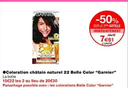 Monoprix GARNIER Coloration châtain naturel 22 Belle Color offre