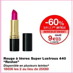 Monoprix REVLON Rouge à lèvres Super Lustrous 440 offre