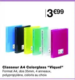Monoprix VIQUEL Classeur A4 Colorglass offre