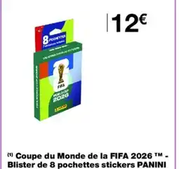 Monoprix Coupe du Monde de la FIFA 2026 Blister de 8 pochettes stickers PANINI offre