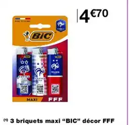 Monoprix BIC 3 briquets maxi décor FFF offre