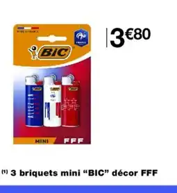 Monoprix BIC 3 briquets mini décor FFF offre