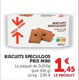 Hyper U BISCUITS SPECULOOS PRIX MINI offre