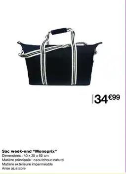 Monoprix MONOPRIX Sac week-end offre