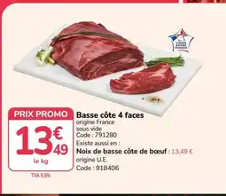 Promocash Basse côte 4 faces offre