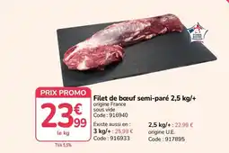 Promocash Filet de bœuf semi-paré offre