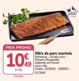 Promocash Rib's de porc marinés offre
