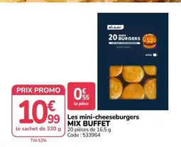 Promocash MIX BUFFET Les mini-cheeseburgers offre