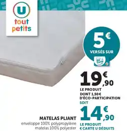 Hyper U MATELAS PLIANT offre