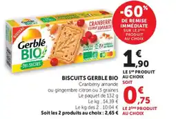 Hyper U BISCUITS GERBLE BIO offre