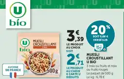 Hyper U MUESLI CROUSTILLANT U BO offre