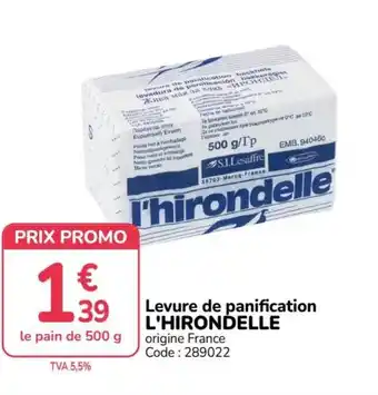 L'HIRONDELLE Levure de panification